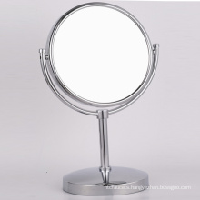 Copper Table Stand Makeup Shaving Mirror with Magnifier for Bathroom